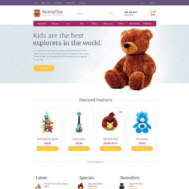 Toys Store OpenCart Templates 58451
