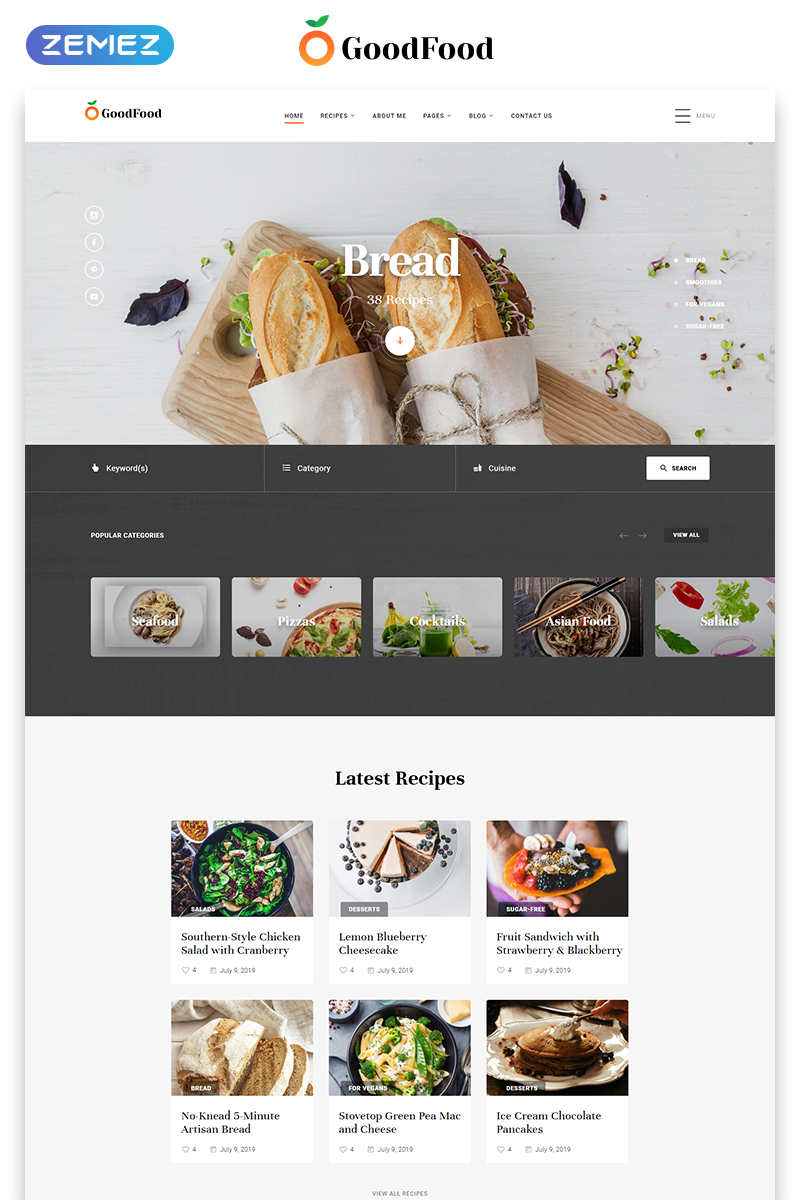 GoodFood - Restaurant Clean Multipage HTML5 Website Template
