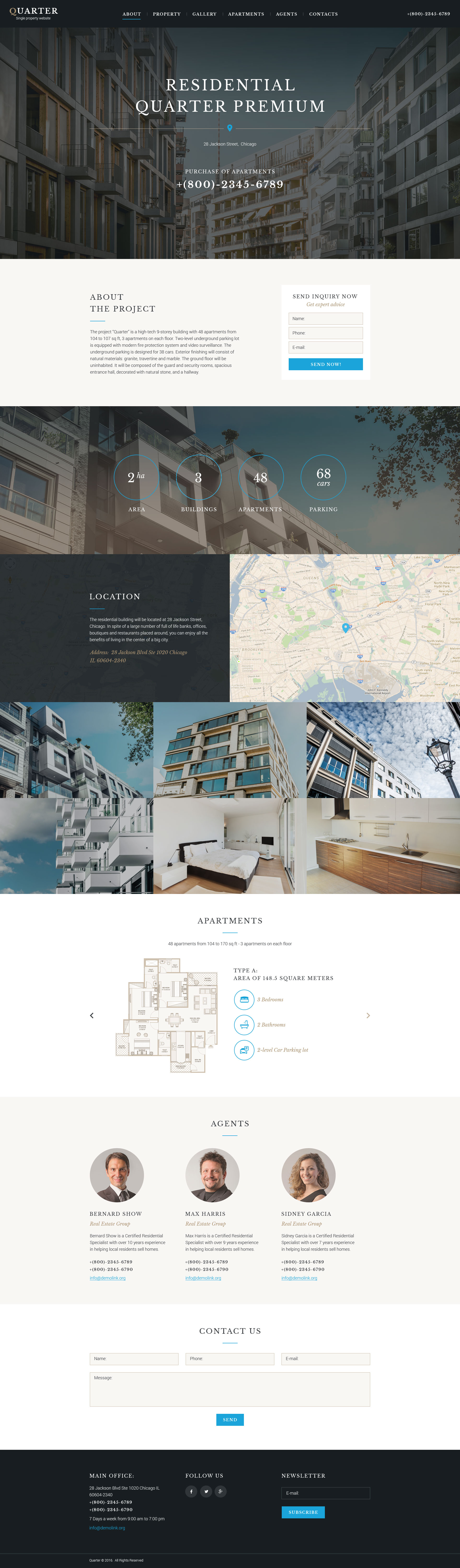 Real Estate Responsive Landing Page Template