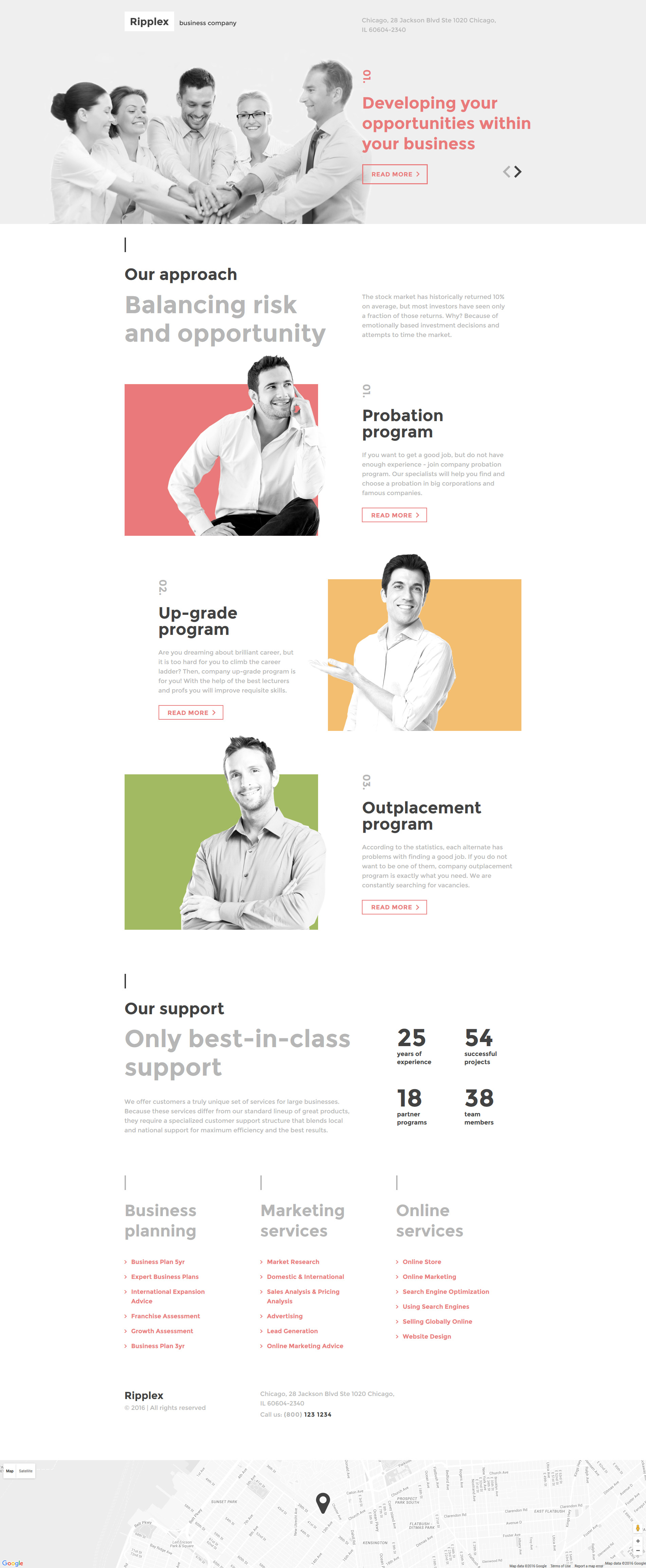 Business & Services Responsive Landing Page Template
