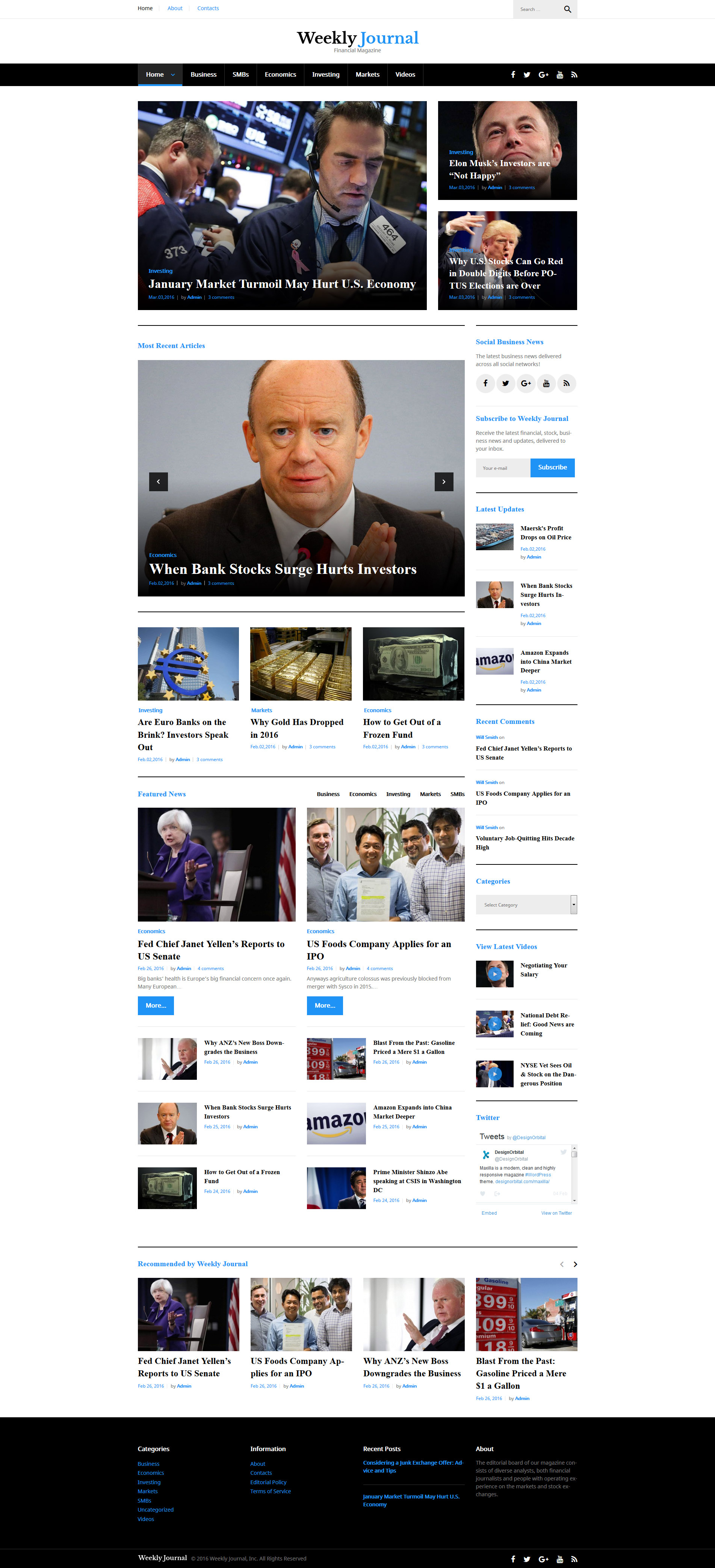 Financial News & Magazine WordPress Theme