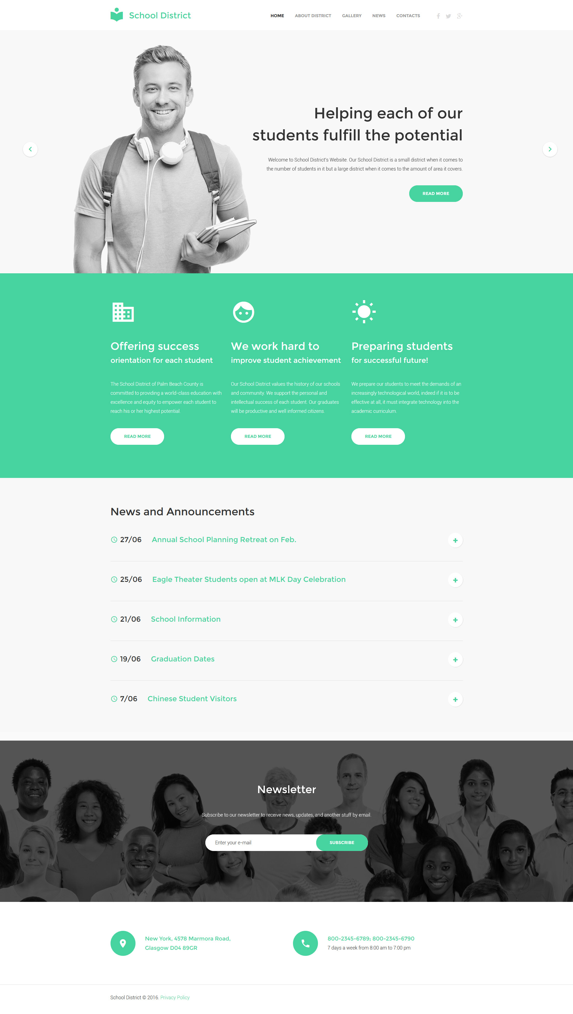 Education Responsive Website Template