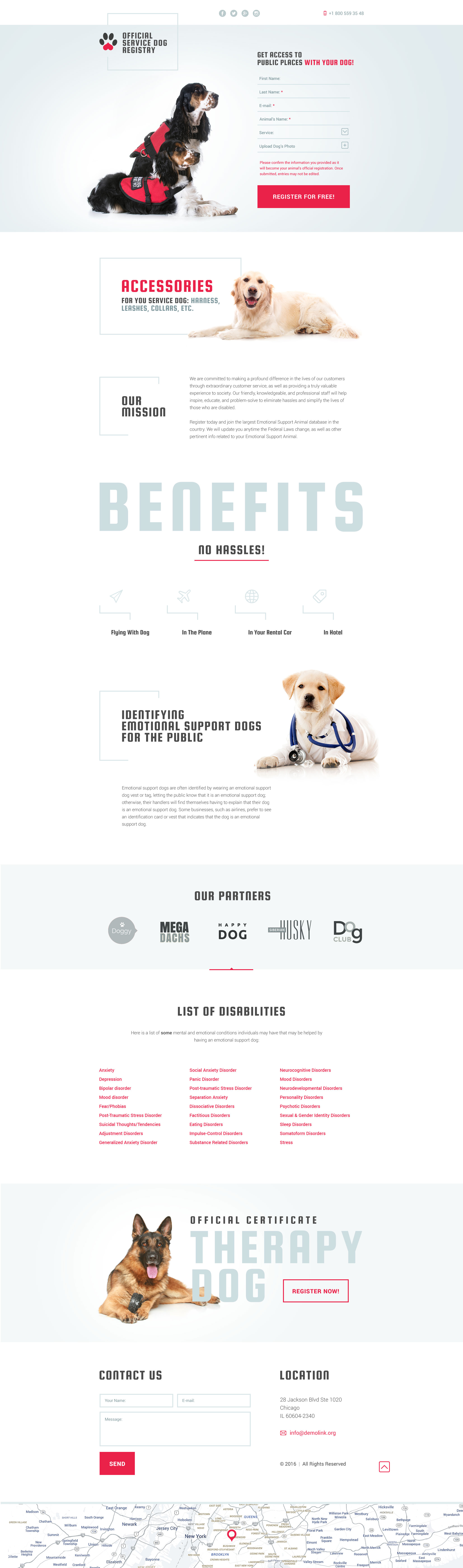 Dog Responsive Landing Page Template