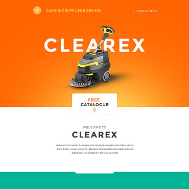 & Cleaning Landing Page Templates 58515