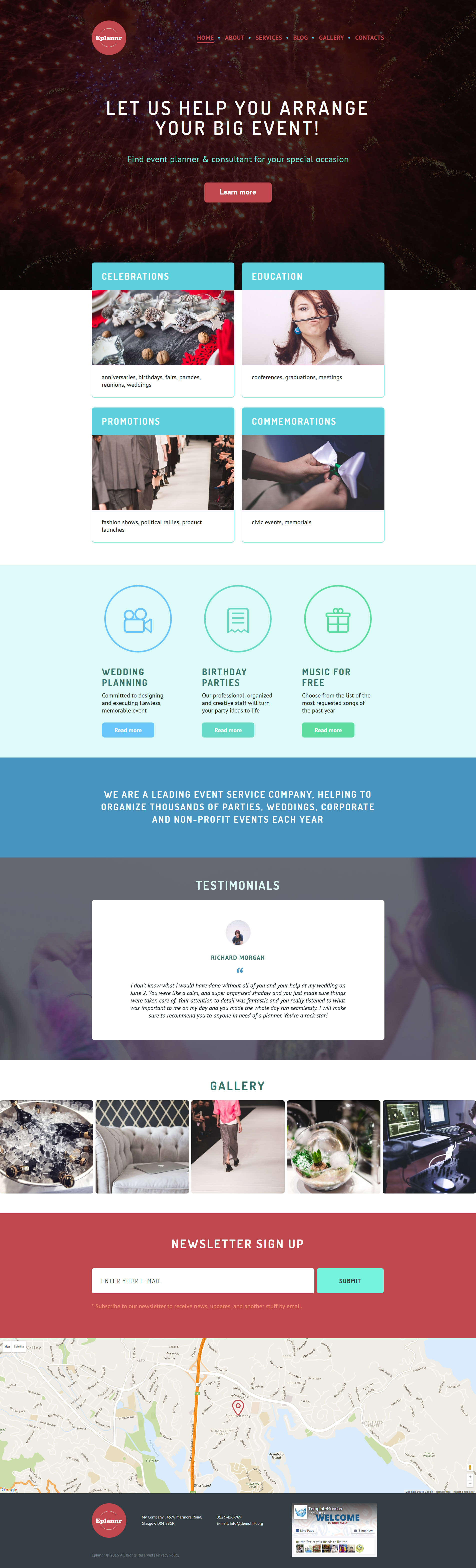 Eplannr WordPress Theme