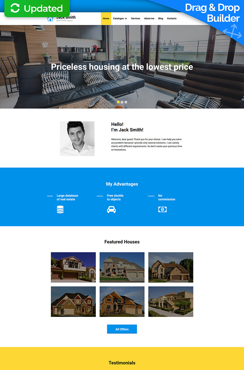 Real Estate Agent Moto CMS 3 Template
