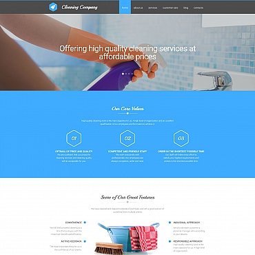 Cleaning Services Moto CMS 3 Templates 58557