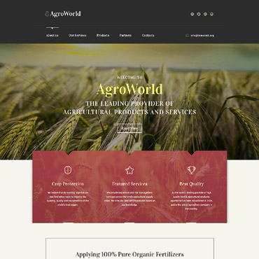 Agriculture Company Responsive Website Templates 58560