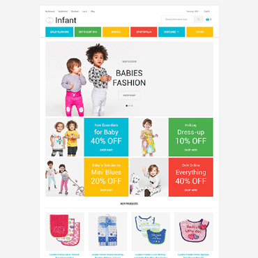 Baby Store Magento Themes 58581