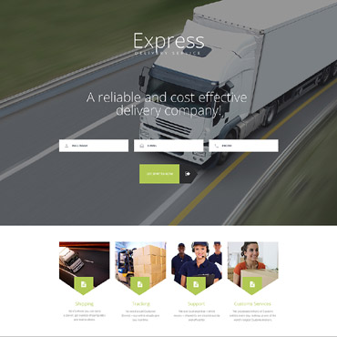 Delivery Transportation Landing Page Templates 58587