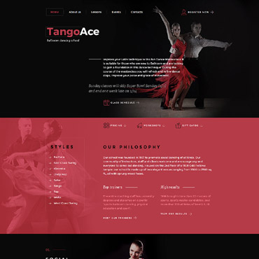 Dancing Dance Responsive Website Templates 58589