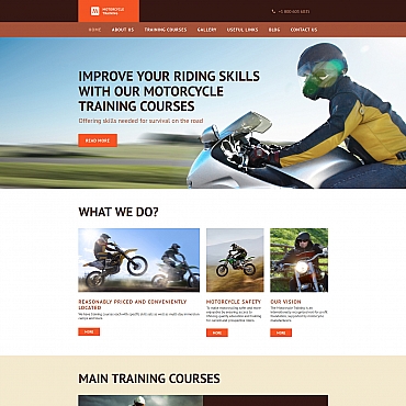 Motorcycles Motorcycle_courses Moto CMS 3 Templates 58613