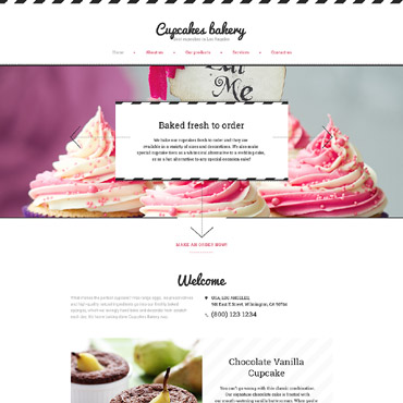 Bakery Products Responsive Website Templates 58627