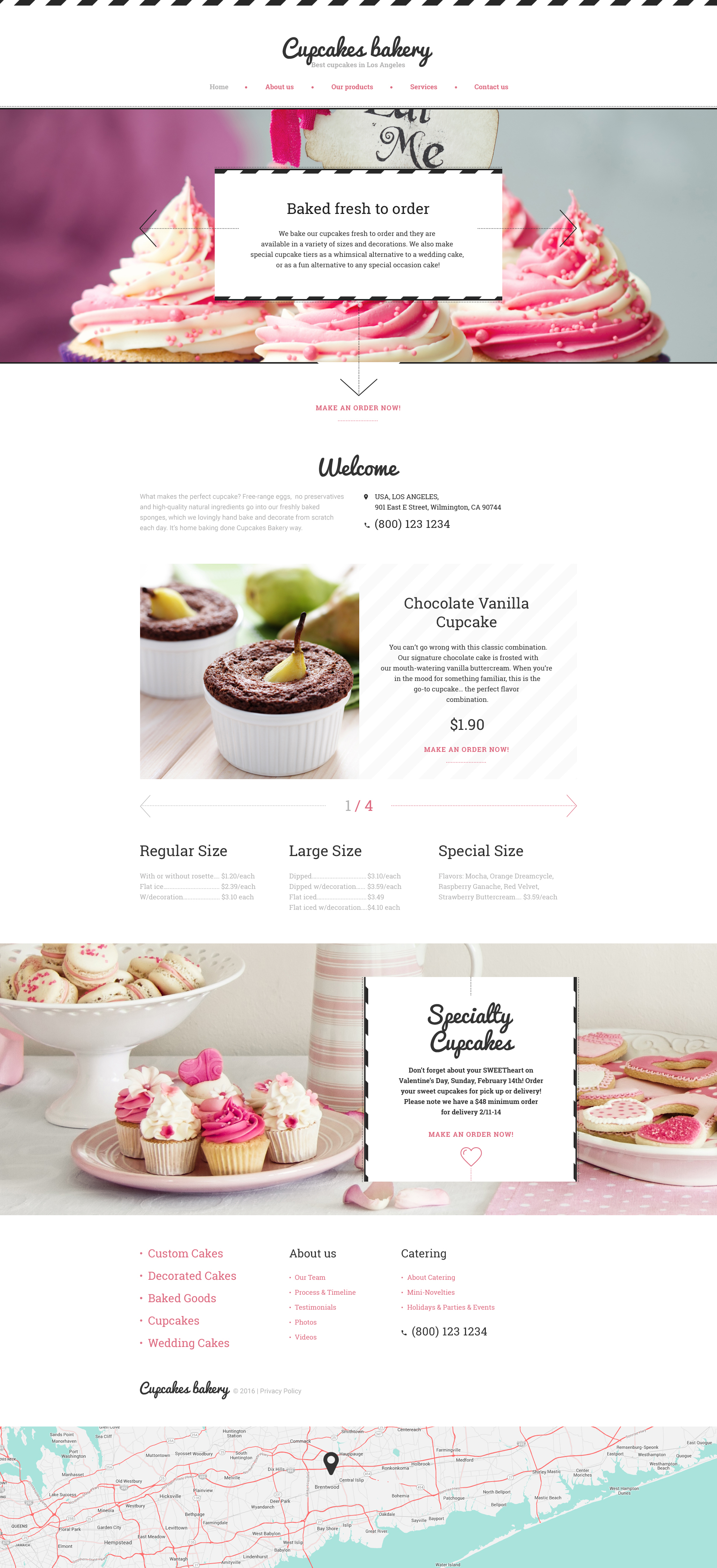 Cupcakes Bakery Website Template