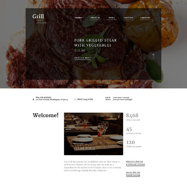 Grille Bbq Responsive Website Templates 58628