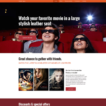 Cinema Films Responsive Website Templates 58629