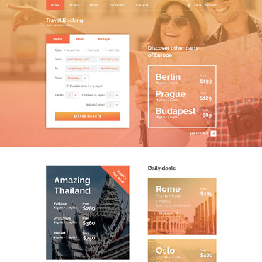 Booking Agency Responsive Website Templates 58642