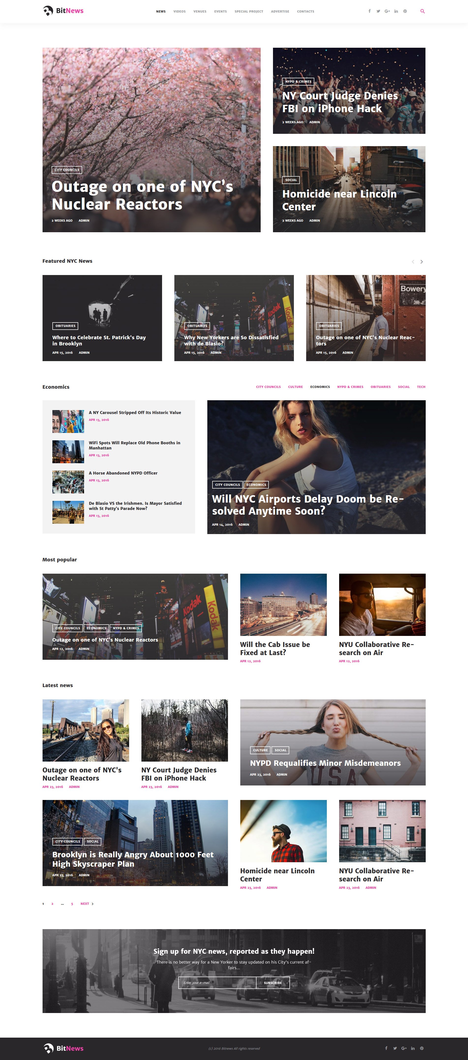BitNews - Blog Magazine & News Portal WordPress Theme