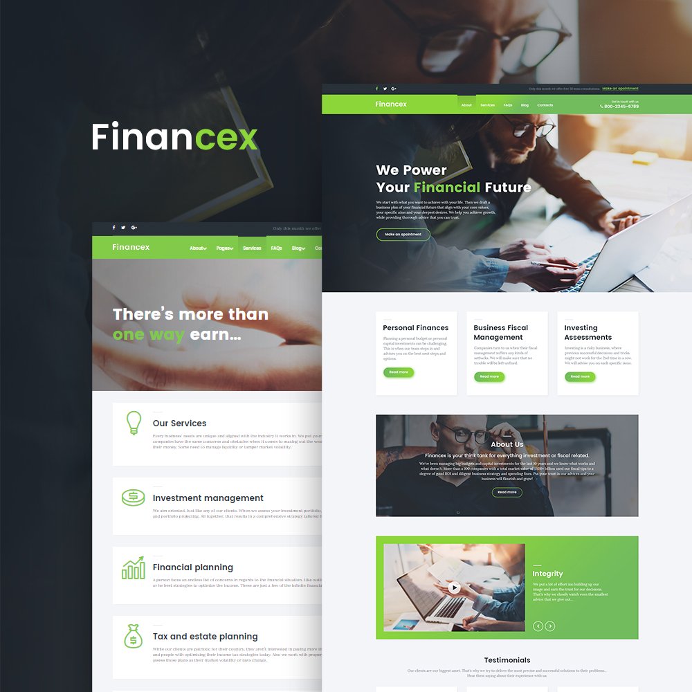 Financex - Financial Advisor WordPress Theme