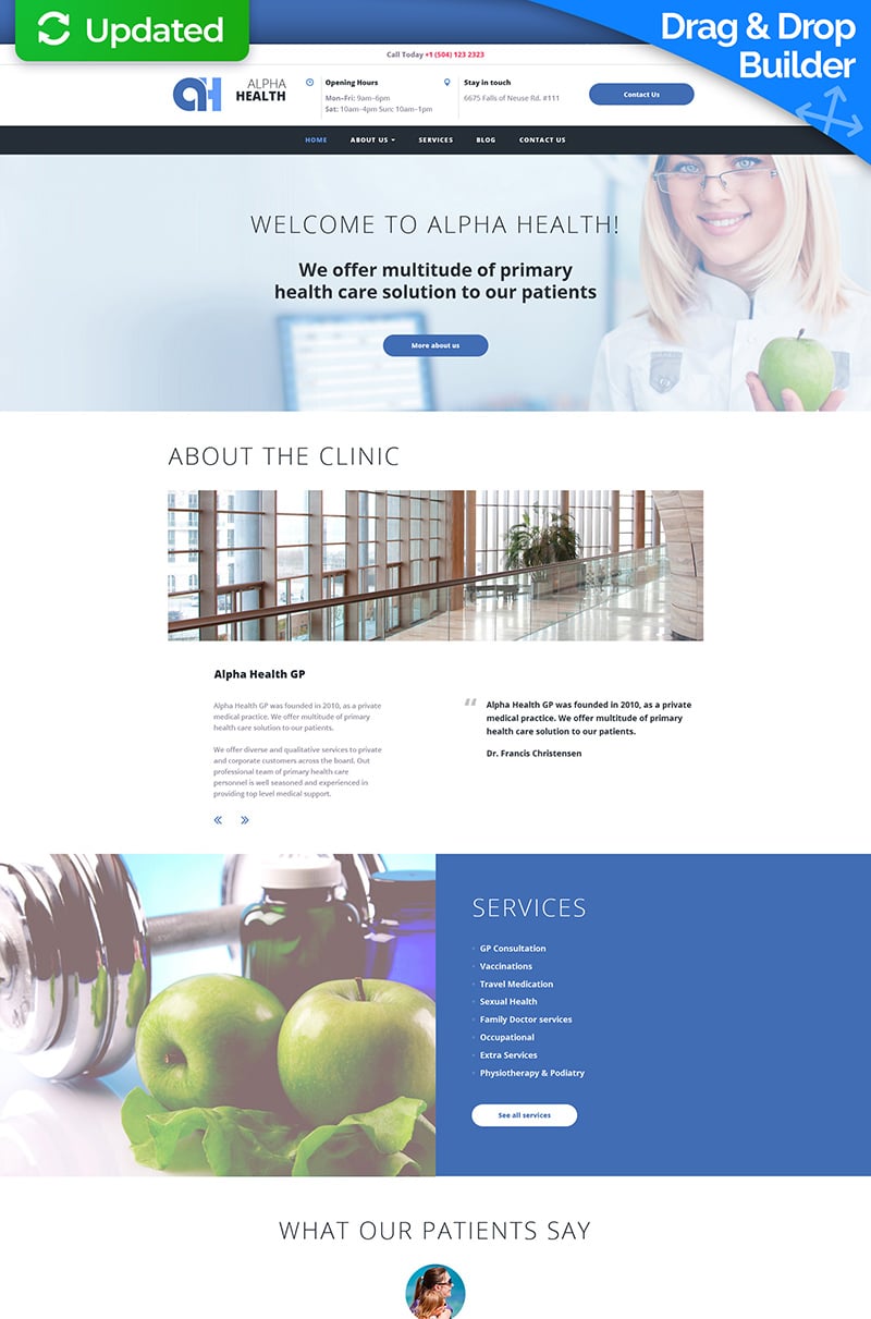 Medical Clinic Moto CMS 3 Template