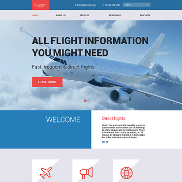 Airlines Airport WordPress Themes 58778