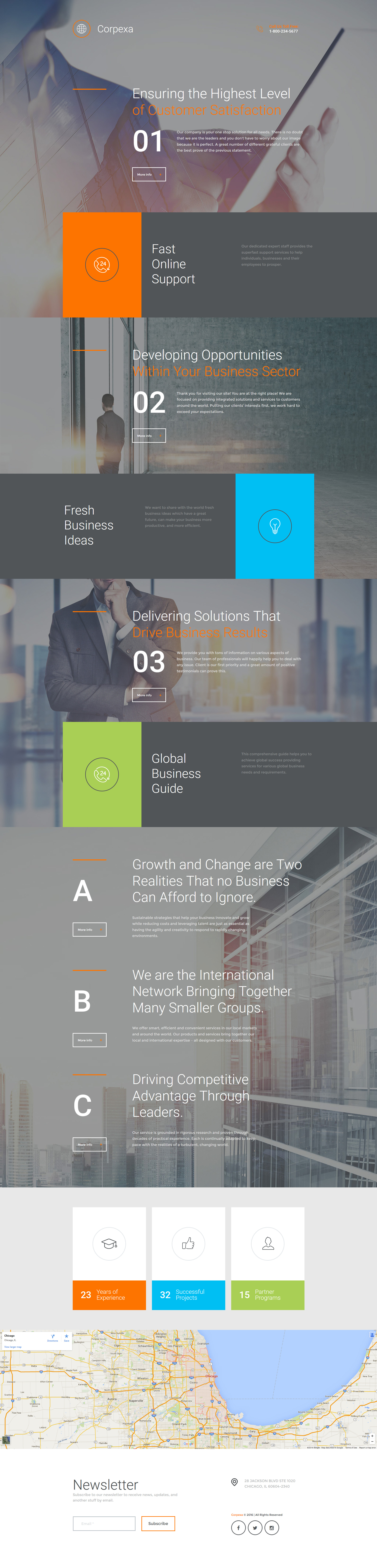 Business & Services Moto CMS 3 Template
