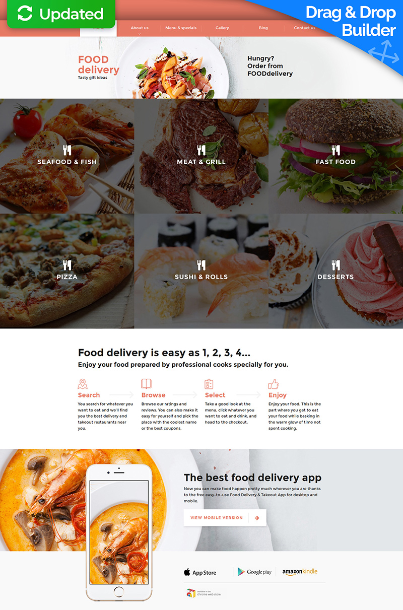 Catering Moto CMS 3 Template