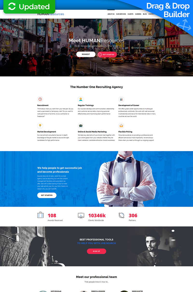 Human Resources Moto CMS 3 Template