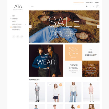 Clothes Wear Magento Themes 58878