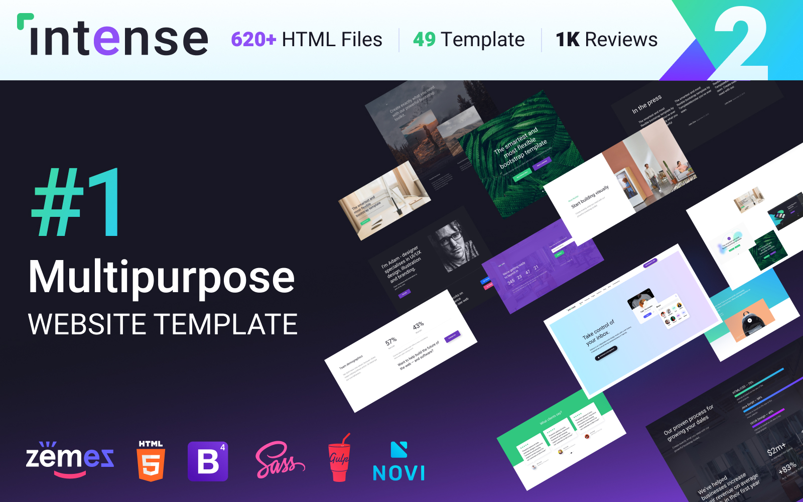 Multipurpose Intense - #1 HTML Bootstrap Website Template