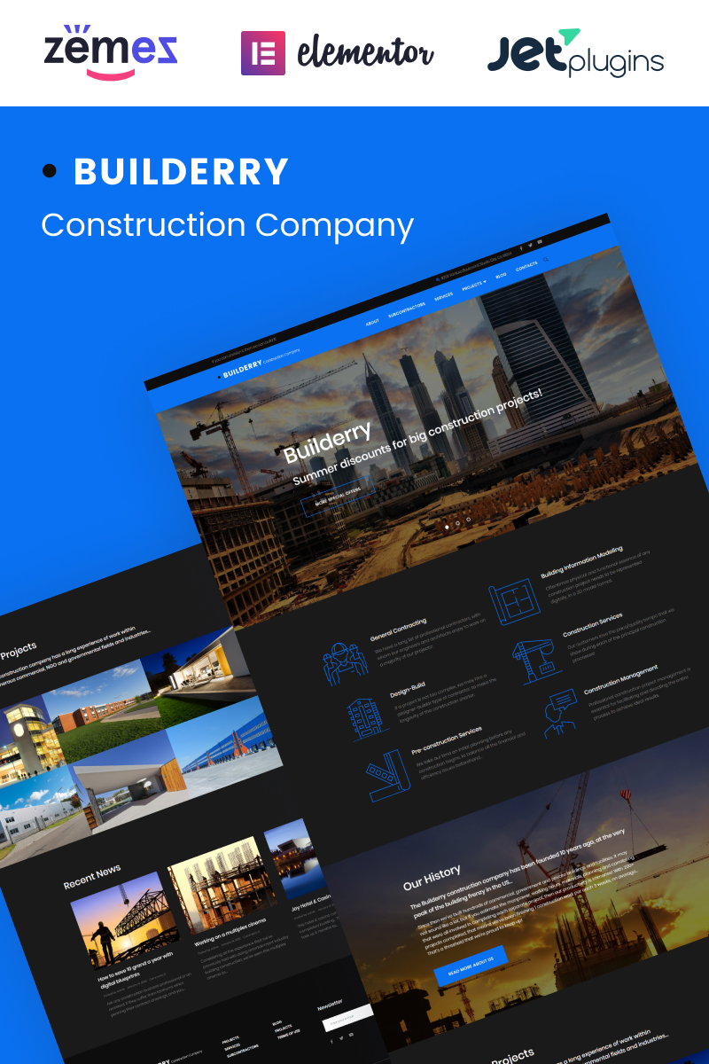 Builderry - Construction Company WordPress Theme