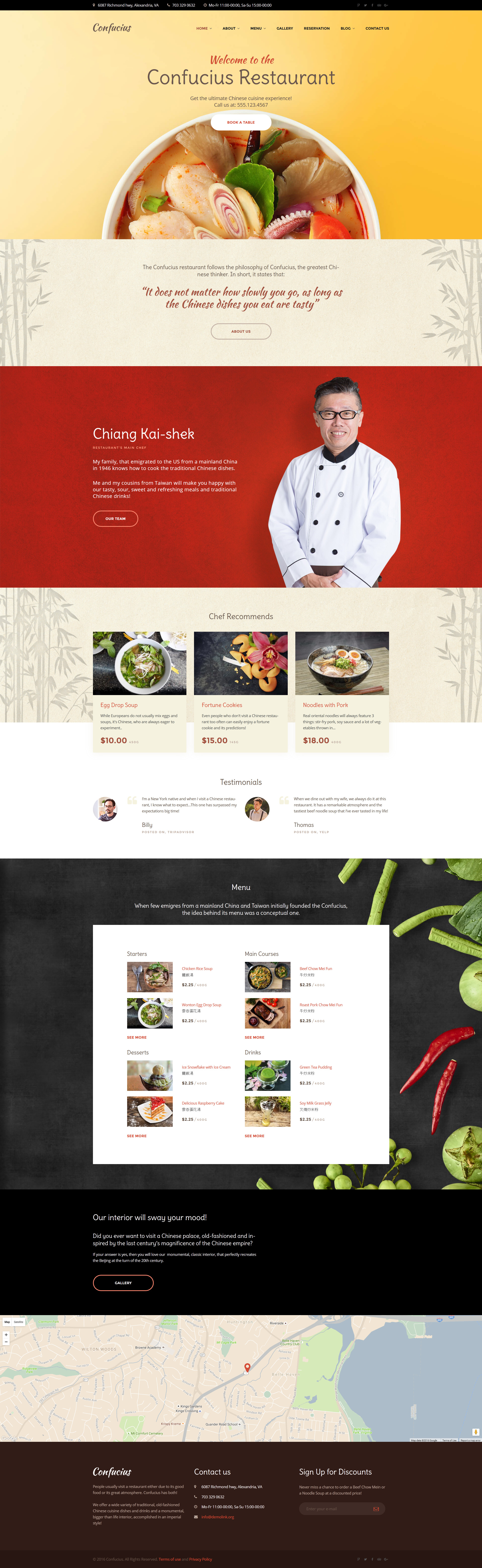 Confucius - Chinese Restaurant Responsive WordPress Theme