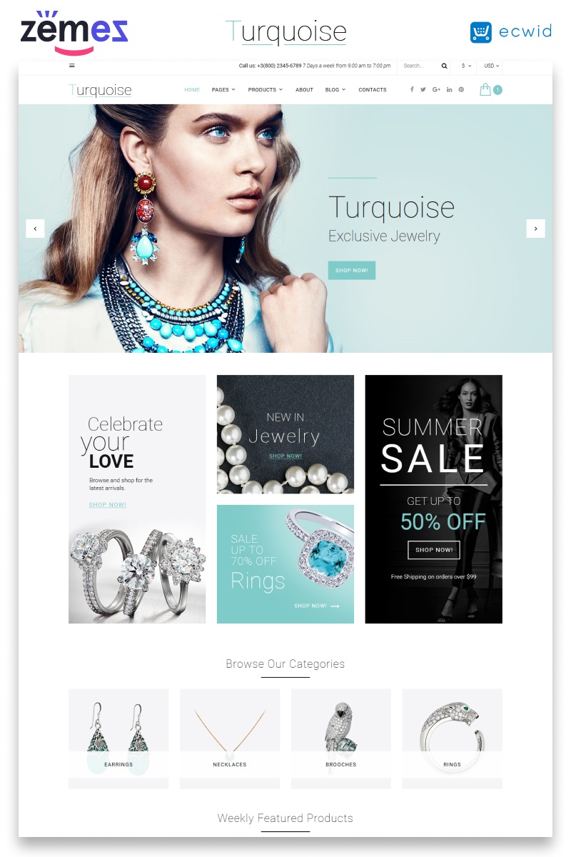 Turquoise Website Template