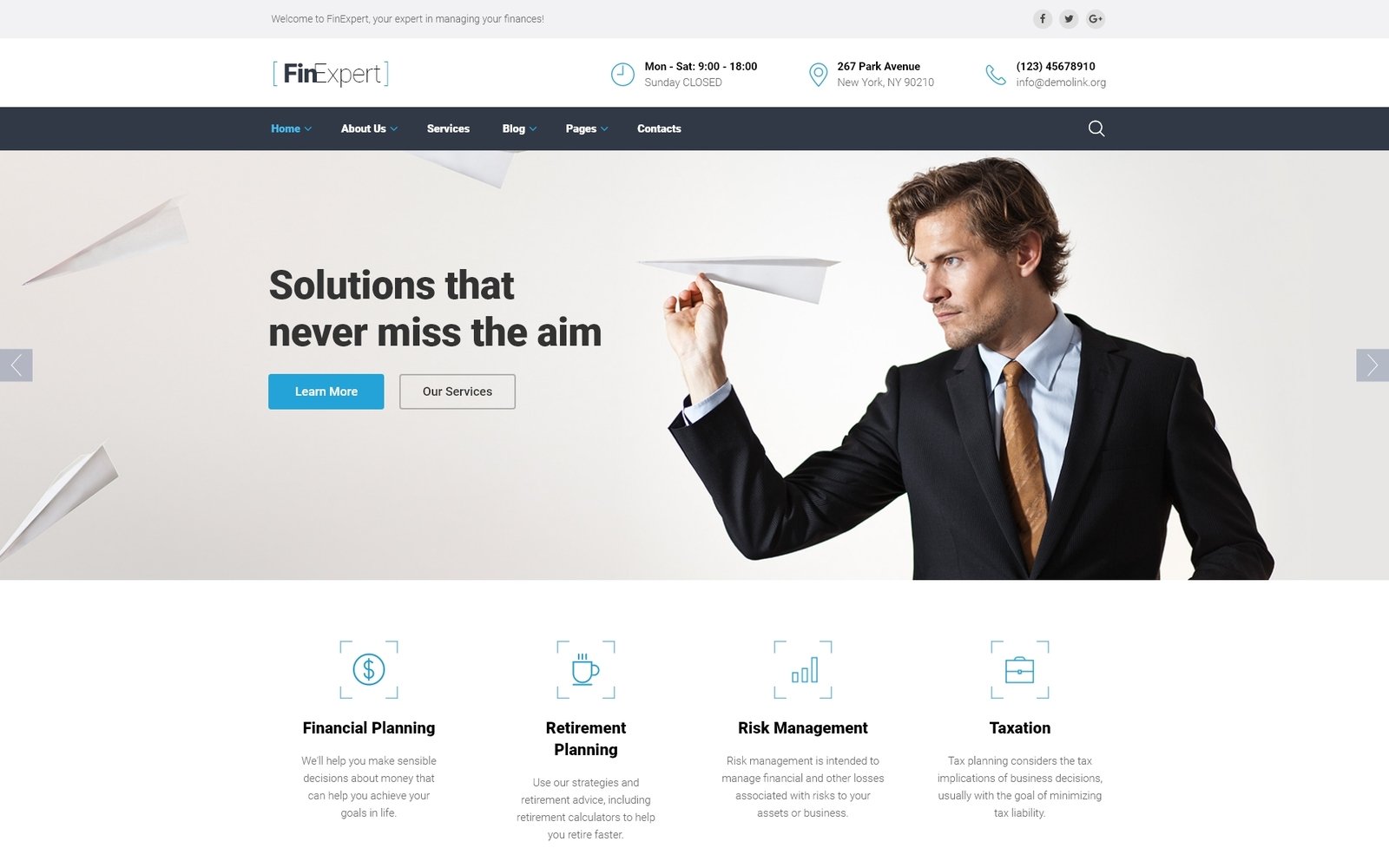 FinExpert - Financial Advisor HTML Website Template