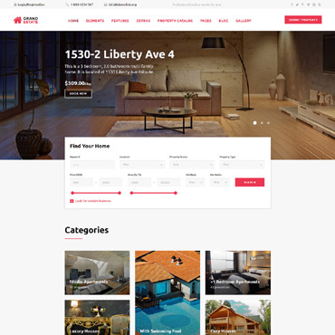 Realestate Apartment Responsive Website Templates 58944