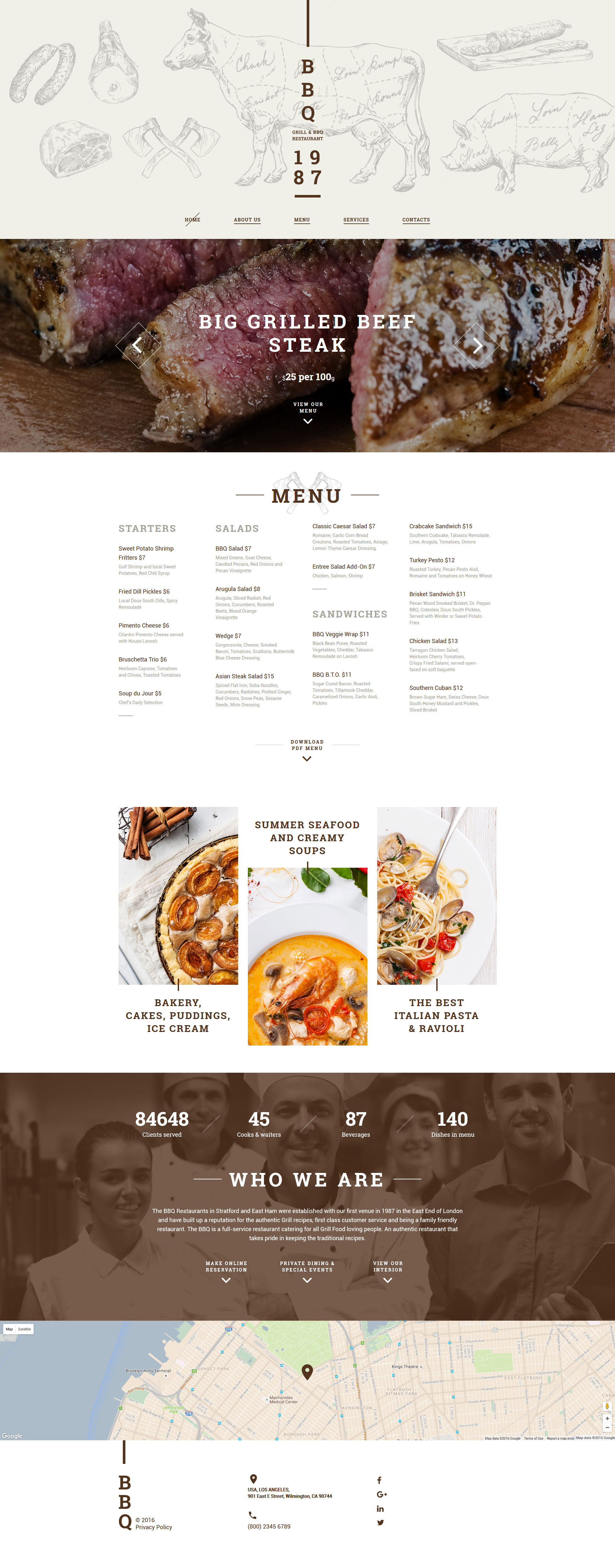 BBQ Restaurant Responsive Website Template