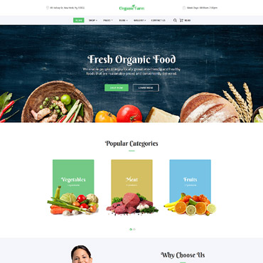 Food Organic Responsive Website Templates 58975