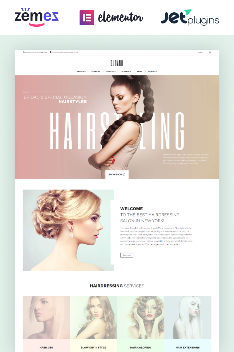 Durand - Beauty & Hair Salon WordPress Theme