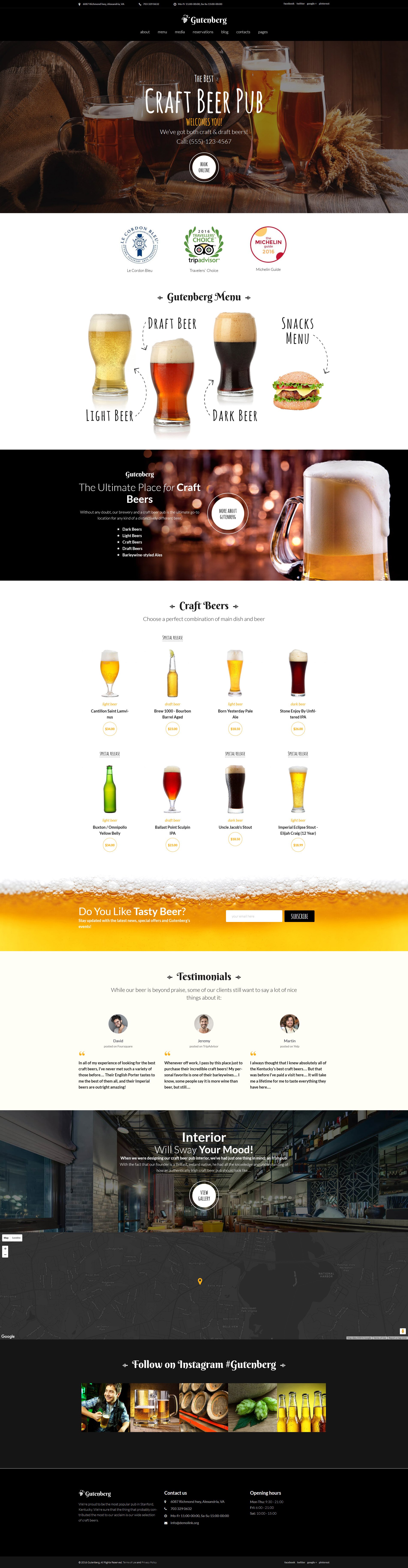 GutenBerg - Beer Pub and Brewery WordPress Theme