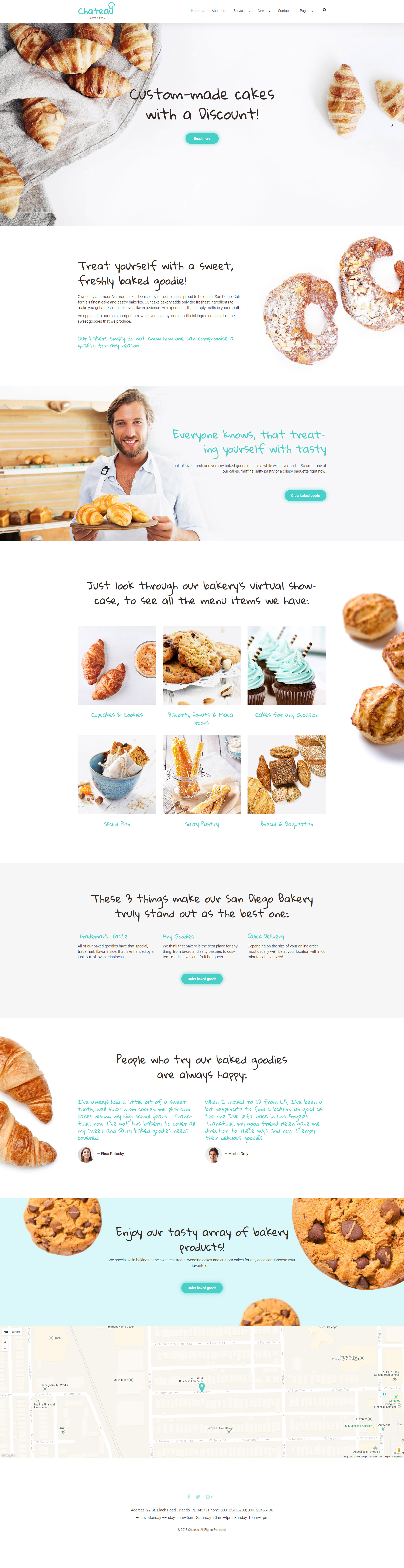 Chateau - Bakery and Receipts WordPress Theme