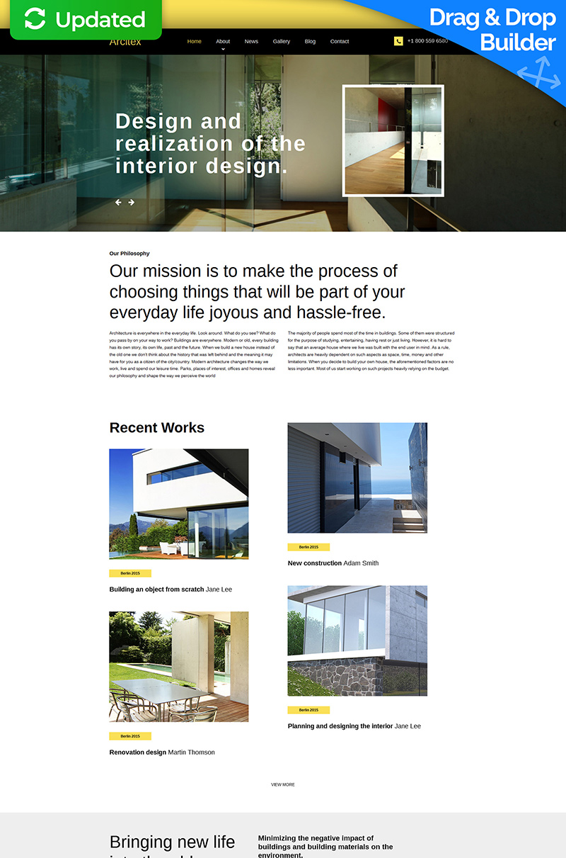 Archtex - Architectural Services Moto CMS 3 Template