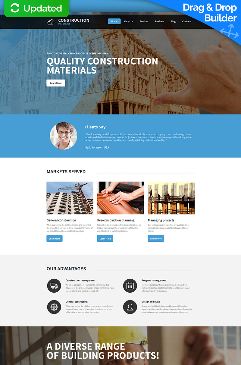Manufacturing Moto CMS 3 Template