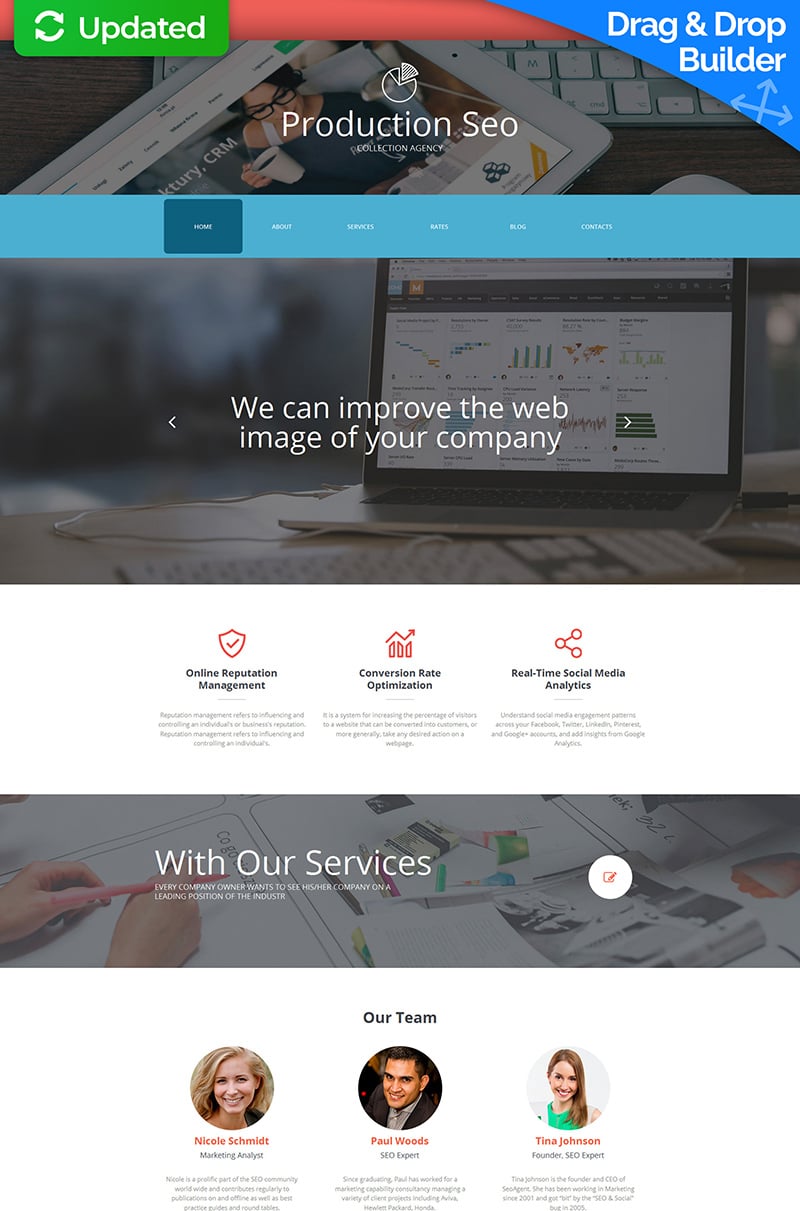 Collection Agency Moto CMS 3 Template
