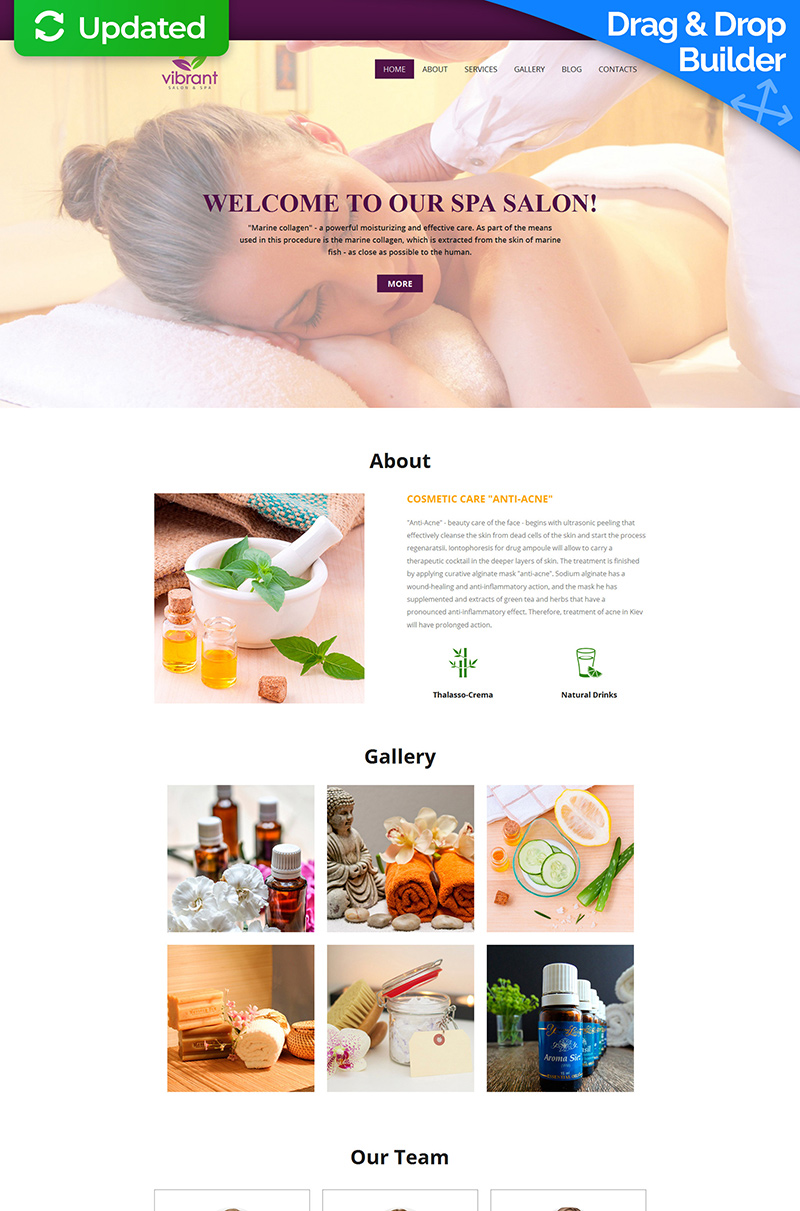 Skincare & Massage Salon Moto CMS 3 Template