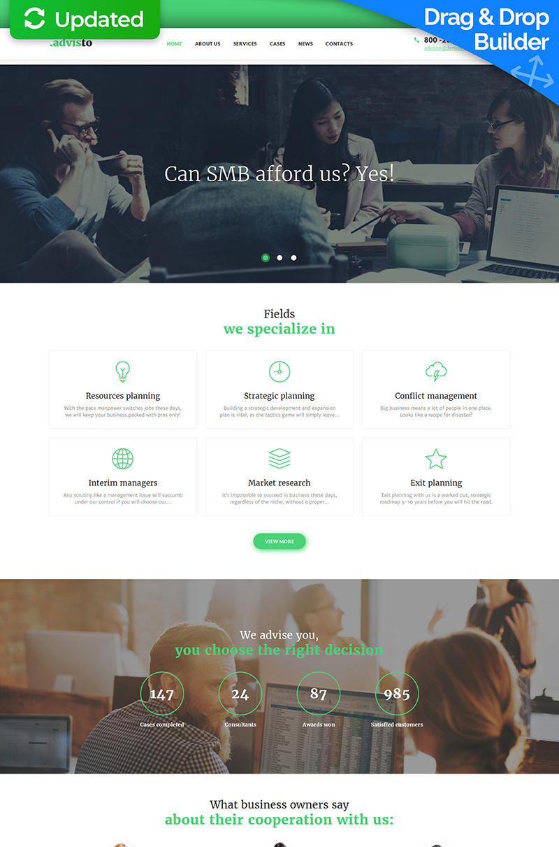 Consulting Firm Moto CMS 3 Template