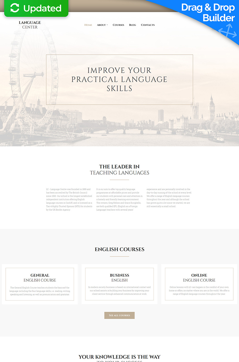 Language School Moto CMS 3 Template