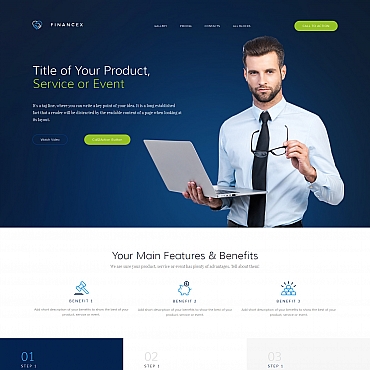 Finance Business Landing Page Templates 59191