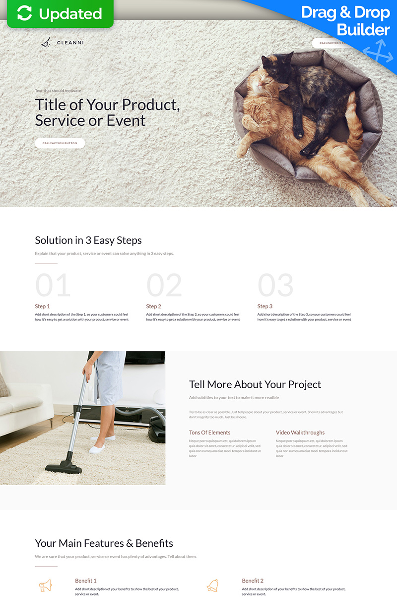 Cleaning Landing Page Template