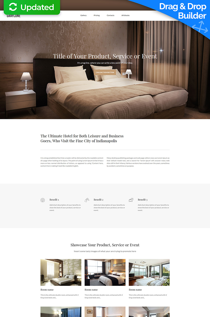 Hotels Landing Page Template