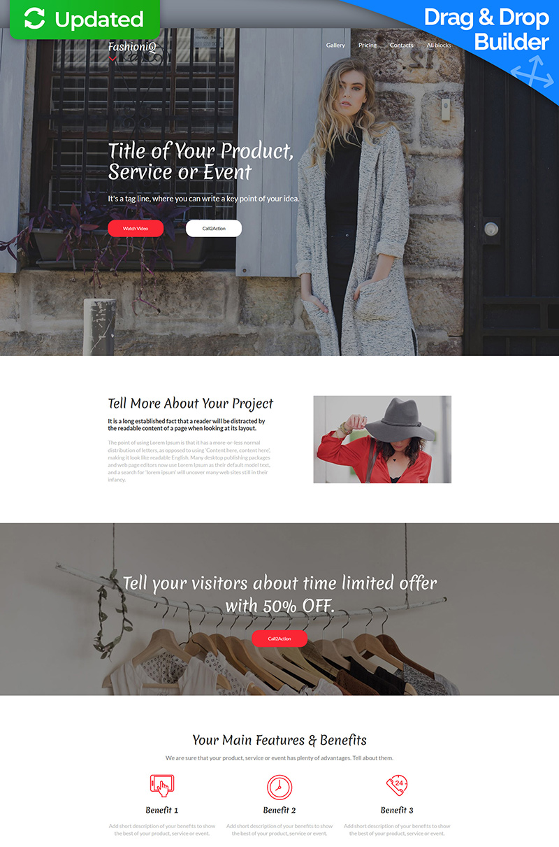 Fashion Store Landing Page Template